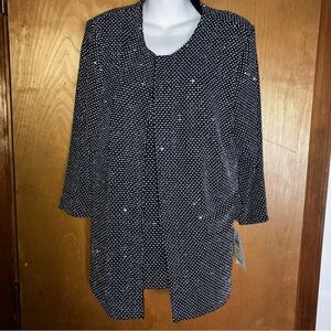 Women’s 2 piece festive jacket & top set NWT